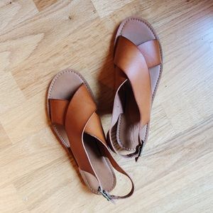 NEW Madewell tan leather sandals